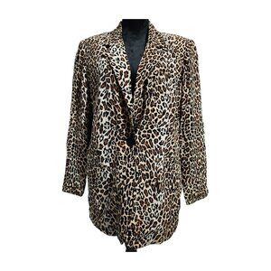 Vintage FYC FOR YOUR COMFORT Animal Print Silk Jacket. Size Medium. $24.00